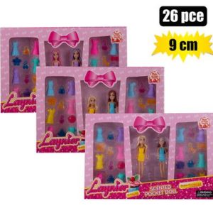 DOLL POCKET SCENTED SET 26PC 9cm
