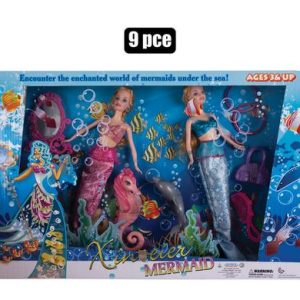 FASHION DOLL MERMAID TWINS SET 9PC
