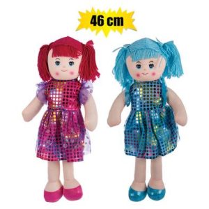 DOLL RAG BALLERINA IN TUTU 50cm ASSTD2