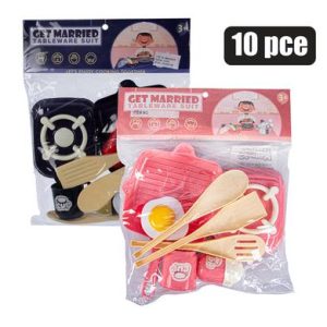 PLAYSET KITCHEN COOKING SET 10PC