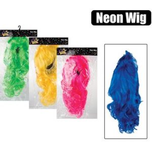 DRESS UP WIGS LONG NEON COLOUR ASSTD