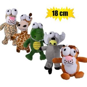 PLUSH WILD ANIMALS POPPING EYES 22cm