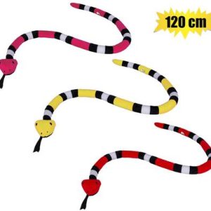 PLUSH SNAKE ASSTD 120cm