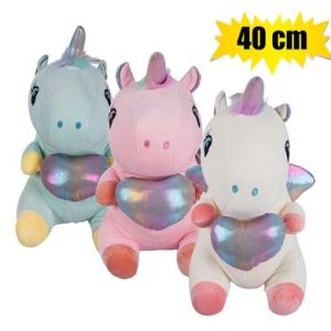 PLUSH UNICORN LARGE W/WINGS 40cm