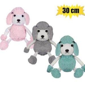 PLUSH DOG POODLE 30cm ASSTD