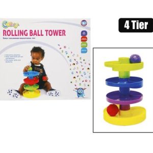 BABY TOY EDU PLAY/LEARN 4 TIER BALL DROP