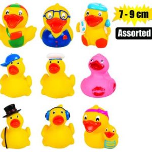 BABY VINYL THEMED DUCK 7-9cm, ASSORTED