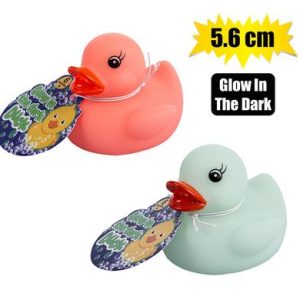 BABY VINYL THEMED DUCK 5.6cm, GLW-IN-DAR