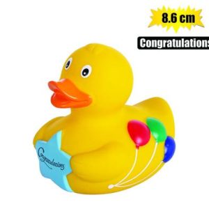 BABY BATH VINYL CONGRATS DUCK 8.2cm