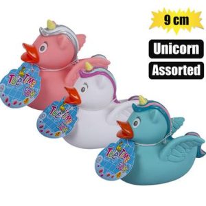 BABY VINYL THEMED DUCK 9cm, UNICORN ASTD
