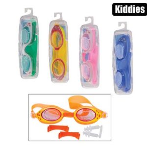 SWIM-GOGGLES IN CASE KIDS DESIGN ASSTD