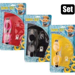 SWIM CAP & GOGGLE SET