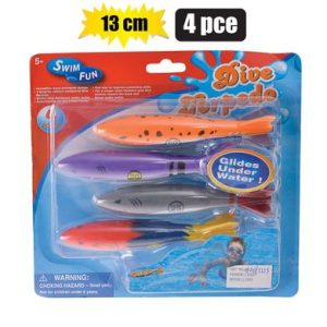 SWIM PLAY DIVE TOYS 4PC 13cm