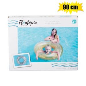 INFLATABLE ROUND TUBE GLITTER 91cm ASTD