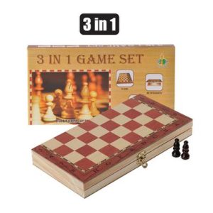 GAME 3 IN 1 CHESS CHECKERS BACKGAMMON