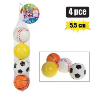 BALL SET SPORT STYLE 5.5cm 4PC