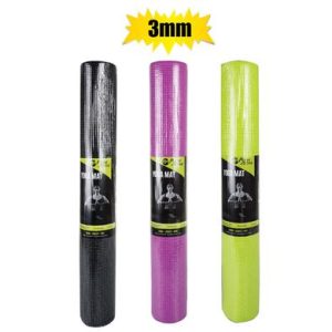 FITNESS YOGA MAT 3mm PVC ASSTD
