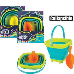 BEACH BUCKET COLLAPSE W/SPADE 16 x 22cm