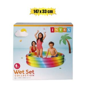 INTEX POOL RAINBOW OMBRE 3 RING 147x33cm
