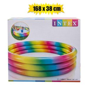 INTEX POOL RAINBOW OMBRE 3 RING 168x38cm