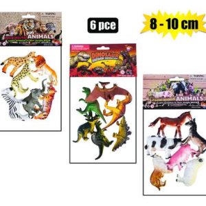 ANIMALS ASSORTED SET 6pc 8-10cm