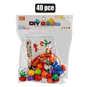 EDU BEADS WITH THREADING STRING 40PCS