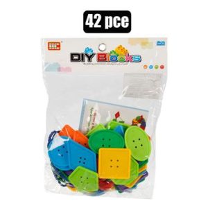 EDU SHAPES WITH THREADING STRING 42PCS