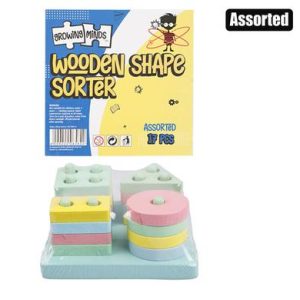EDU WOOD SHAPE SORTER 11.7x2.5cm