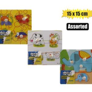 EDU PUSH-IN WOODEN BOARD ASSTD 15x15cm 2