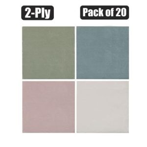 SERVIETTES 2PLY 33cm 20PC EMBOSSED