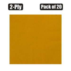 SERVIETTES 2PLY 33cm 20PC PLAIN YELLOW