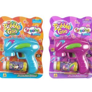 BUBBLE B/O GUN PL + BUBBLES 28.5x21cm