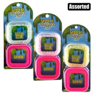 NOVELTY SLIME & FOAM BALL SET ASSTD