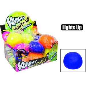 NOVELTY BALL SQUISHIE LIGHT UP 8cm