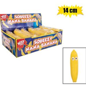 NOVELTY SQUEEZY BANANA 14cm
