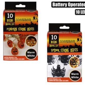 NOVELTY HALLOWEEN LIGHTS B/O IN 10LED