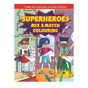 BOOK COLOURING SUPERHEROES MIX & MATCH